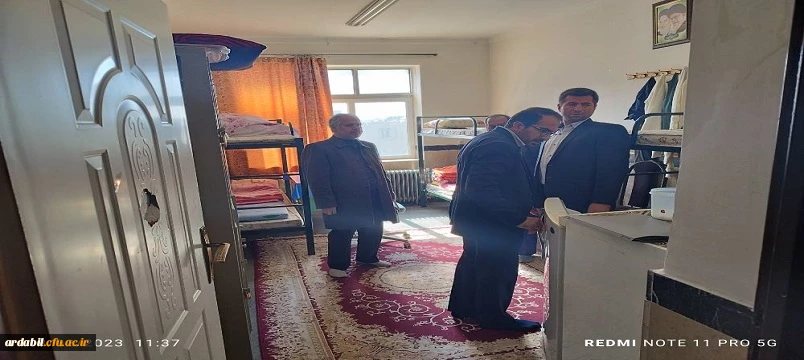 بازدید سرپرست مدیریت امور پردیس های استان اردبیل از سرای دانشجویی مرکز آموزش عالی آزادگان نیر 