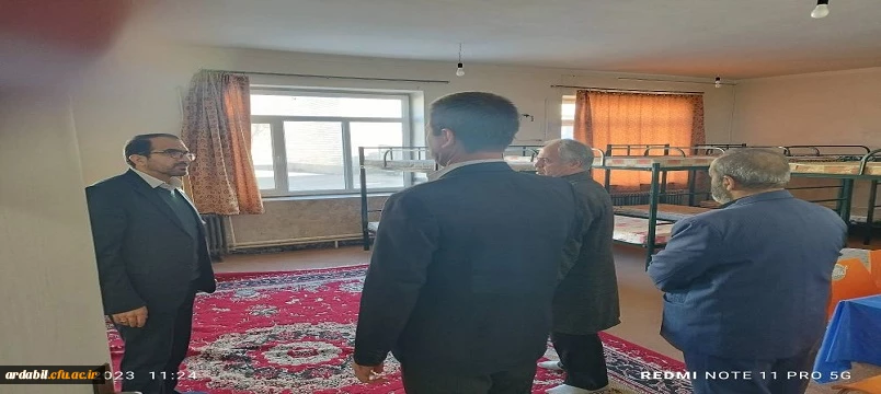 بازدید سرپرست مدیریت امور پردیس های استان اردبیل از سرای دانشجویی مرکز آموزش عالی آزادگان نیر 