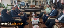دیدار سرپرست دانشگاه فرهنگیان اردبیل و جمعی از مسئولان دانشگاه با فرمانده نیروی انتظامی استان اردبیل