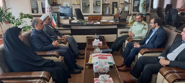دیدار سرپرست دانشگاه فرهنگیان اردبیل و جمعی از مسئولان دانشگاه با فرمانده نیروی انتظامی استان اردبیل