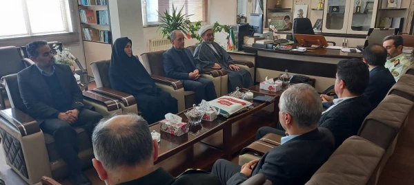 دیدار سرپرست دانشگاه فرهنگیان اردبیل و جمعی از مسئولان دانشگاه با فرمانده نیروی انتظامی استان اردبیل