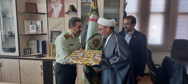 دیدار سرپرست دانشگاه فرهنگیان اردبیل و جمعی از مسئولان دانشگاه با فرمانده نیروی انتظامی استان اردبیل