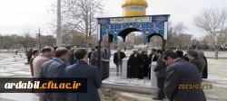 مراسم غبار روبی و عطرافشانی مزار شهدای استان اردبیل
