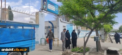  زیباسازی فضای سبز پردیس بنت الهدی صدر با کاشت گل و گیاهان فصلی