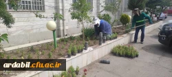  زیباسازی فضای سبز پردیس بنت الهدی صدر