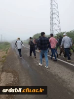 همایش پیاده روی یک روزه با حضور اساتید، کارکنان و دانشجومعلمان در مسیر جنگل فندقلو