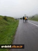 همایش پیاده روی یک روزه با حضور اساتید، کارکنان و دانشجومعلمان در مسیر جنگل فندقلو