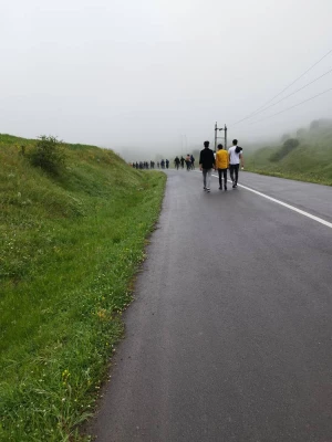 همایش پیاده روی یک روزه با حضور اساتید، کارکنان و دانشجومعلمان در مسیر جنگل فندقلو