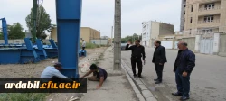 بازدید از روند احداث سالن ورزشی پردیس بنت الهدی صدر اردبیل