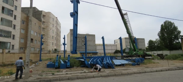 بازدید از روند احداث سالن ورزشی پردیس بنت الهدی صدر اردبیل