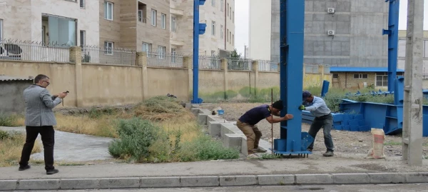 بازدید از روند احداث سالن ورزشی پردیس بنت الهدی صدر اردبیل