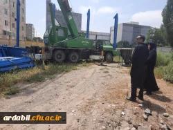عملیات اجرایی احداث سالن ورزشی در پردیس بنت الهدی صدر اردبیل