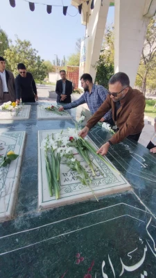 مراسم غبار روبی و عطرافشانی مزار شهدای گمنام