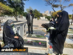 آئین تکریم و تجلیل از مادر شهید گرانقدر هدایت مرادی به همراه غبارروبی مزار شهید والامقام 
