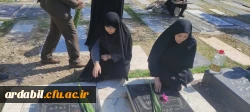 آئین تکریم و تجلیل از مادر شهید گرانقدر هدایت مرادی به همراه غبارروبی مزار شهید والامقام 
