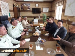 دیدار رئیس و جمعی از کارکنان مرکز آموزش عالی آزادگان نیر با فرمانده انتظامی شهرستان نیر