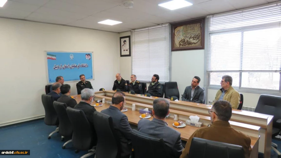 دیدار صمیمانه فرمانده نیروی انتظامی استان  با سرپرست دانشگاه فرهنگیان اردبیل