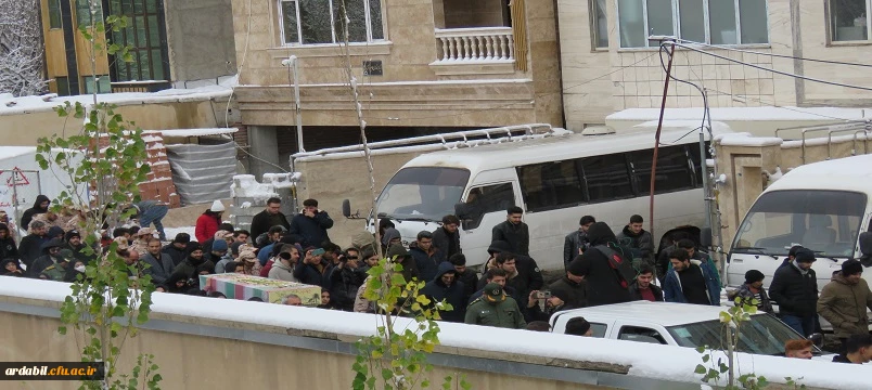 مراسم تدفین پیکر شهید گمنام در دانشگاه فرهنگیان اردبیل 
