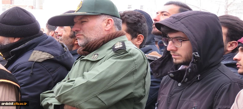 مراسم تدفین پیکر شهید گمنام در دانشگاه فرهنگیان اردبیل 