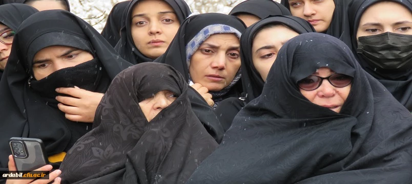 مراسم تدفین پیکر شهید گمنام در دانشگاه فرهنگیان اردبیل 