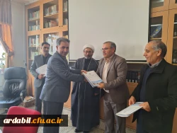 آیین تکریم و معارفه معاون دانشجویی توسعه منابع و معارفه معاون اموزشی؛ فرهنگی و پژوهشی پردیس بنت الهدی صدر