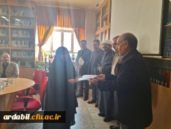 آیین تکریم و معارفه معاون دانشجویی توسعه منابع و معارفه معاون اموزشی؛ فرهنگی و پژوهشی پردیس بنت الهدی صدر