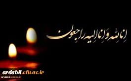 إِنَّا لِلّهِ وَإِنَّـا إِلَیْهِ رَاجِعونَ

همکار محترم جناب آقای دکتر حیدری
