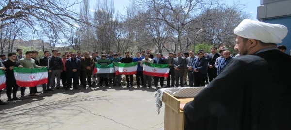 تجمع دانشگاهیان دانشگاه فرهنگیان استان اردبیل در حمایت از پاسخ نظامی ایران به رژیم صهیونیستی