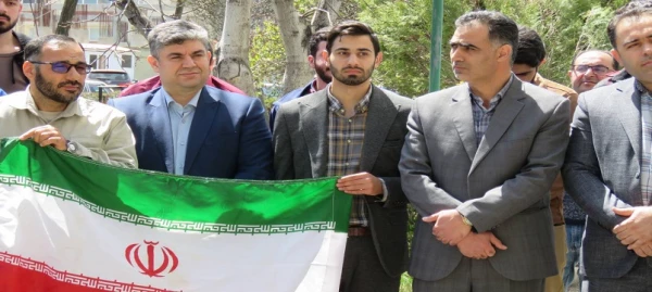 تجمع دانشگاهیان دانشگاه فرهنگیان استان اردبیل در حمایت از پاسخ نظامی ایران به رژیم صهیونیستی