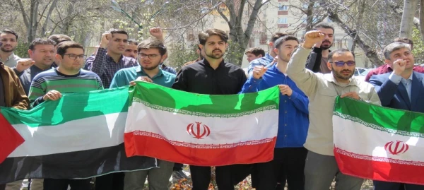 تجمع دانشگاهیان دانشگاه فرهنگیان استان اردبیل در حمایت از پاسخ نظامی ایران به رژیم صهیونیستی