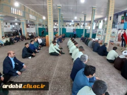 حضور دانشگاهیان مرکز آموزش عالی آزادگان نیر در مراسم یادبود ارتحال امام خمینی و قیام خونین ۱۵ خرداد در مسجد جامع شهرستان نیر