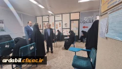 بازدید سرپرست مدیریت امور پردیس های استان اردبیل از روند امتحانات پردیس بنت الهدی صدر