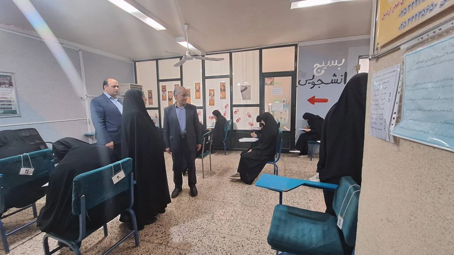 بازدید سرپرست مدیریت امور پردیس های استان اردبیل از روند امتحانات پردیس بنت الهدی صدر