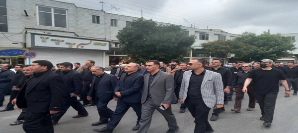 حضوراساتید و کارکنان دانشگاه فرهنگیان اردبیل در دسته عزاداری دانشگاه های استان