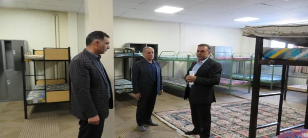 بازدید دبیر کمیسیون دانشجویی شورای تأمین استان از خوابگاههای دانشجویی دانشگاه فرهنگیان استان اردبیل