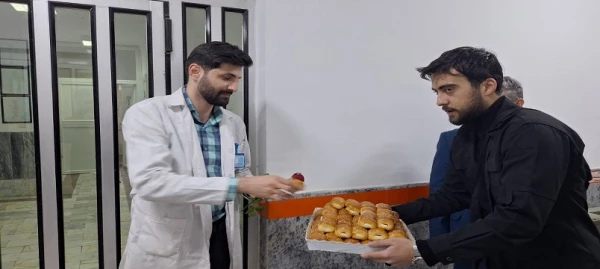 حضور دانشجومعلمان و مسئولان امور فرهنگی و تربیتی پردیس علامه طباطبایی اردبیل در بیمارستان ایثار