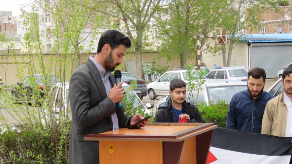 تجمع دانشگاهیان دانشگاه فرهنگیان اردبیل دراعتراض به جنایات رژیم صهیونیستی در غزه