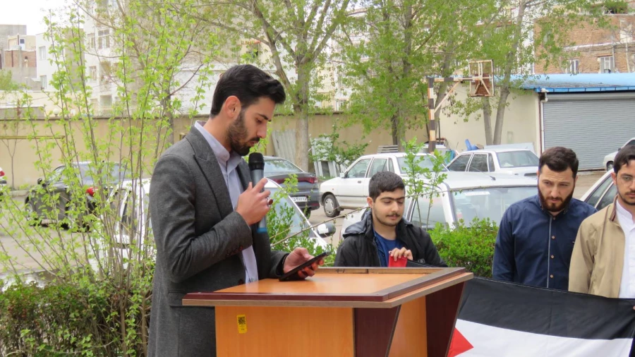 تجمع دانشگاهیان دانشگاه فرهنگیان اردبیل دراعتراض به جنایات رژیم صهیونیستی در غزه