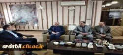 دیدار سرپرست و جمعی از مسئولین دانشگاه با فرماندار اردبیل
