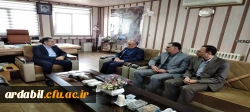 دیدار سرپرست و جمعی از مسئولین دانشگاه با فرماندار اردبیل
