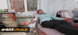 حضور جمعی از اساتید، کارکنان و دانشجومعلمان دانشگاه فرهنگیان استان اردبیل در پایگاه انتقال خون