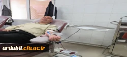 حضور جمعی از اساتید، کارکنان و دانشجومعلمان دانشگاه فرهنگیان استان اردبیل در پایگاه انتقال خون