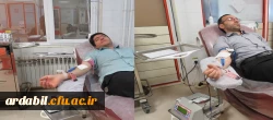 پویش اهدای خون در دانشگاه فرهنگیان استان اردبیل در حمایت از مجروحان حادثه بندر شهید رجایی