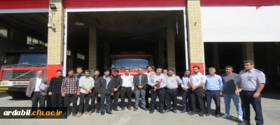 تجلیل از فداکاری آتش نشانان توسط دانشجومعلمان پردیس علامه طباطبایی اردبیل