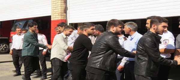 گرامیداشت روز آتش نشانی با حضور اعضای کانون هلال احمر پردیس علامه طباطبایی اردبیل 2