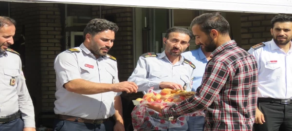 گرامیداشت روز آتش نشانی با حضور اعضای کانون هلال احمر پردیس علامه طباطبایی اردبیل 3