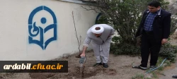 غرس نهال به یاد رهبر شهید امت، آیت الله خامنه ای (رضوان الله علیه) در دانشگاه فرهنگیان استان  6